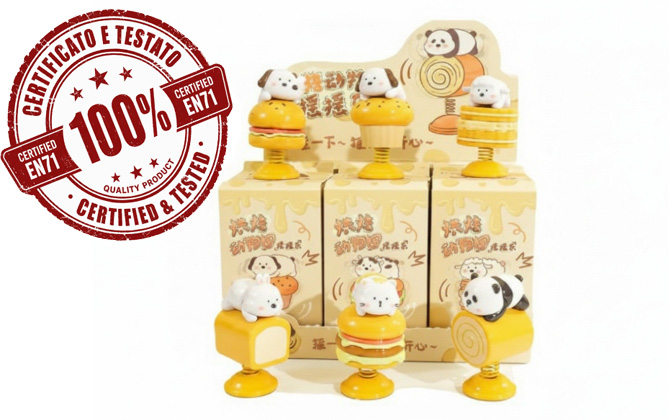 ANIMALETTI CON FOODIES (con molla) 4cm In Blind Box In espo da pz 6ass…x6…x192